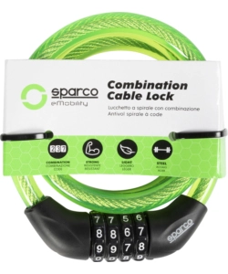 LUCCHETTO MORBIDO PER BICI SPARCO GIALLO CON COMBINAZIONE